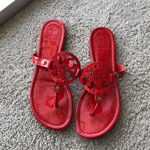 Red Tory Burch Miller sandals